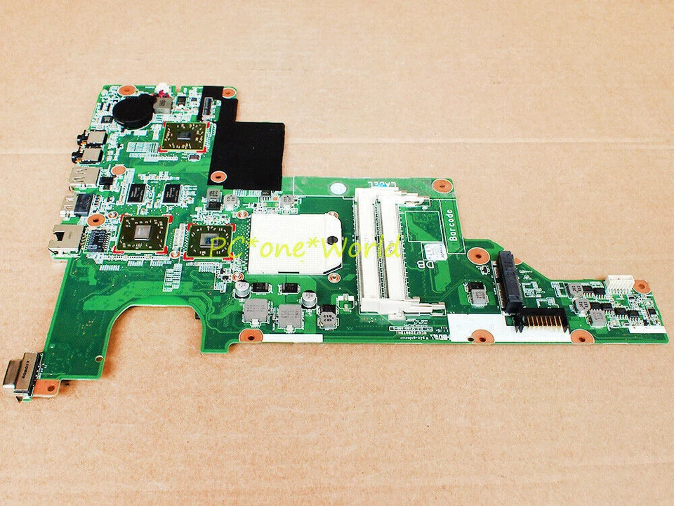 HP CQ43 laptop motherboard 646981-001 AMD ATI Radeon HD S1 DDR3 - Image 3 of 3
