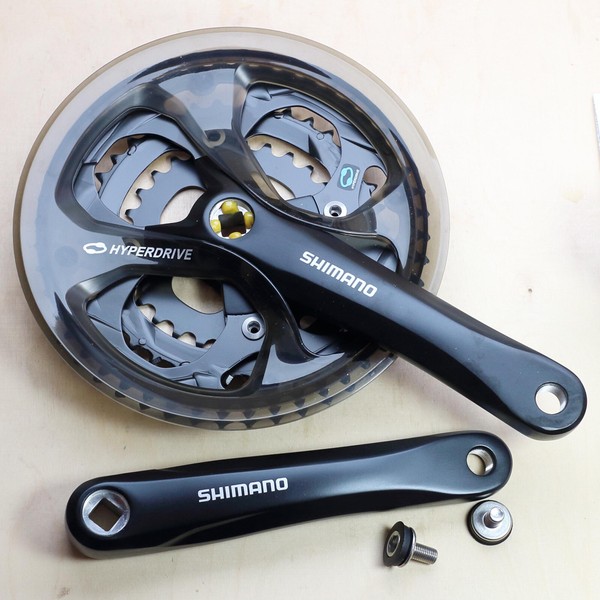 Shimano FC-M361 Kurbel 3-Fach 48 38 28 ZäHne 7/8 Fach KurbelläNge 170 Mm Schwarz-image