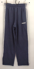 Adidas Sweatpants Mens S Navy Blue 3 Stripes Lounge Joggers Pockets Fleece Read