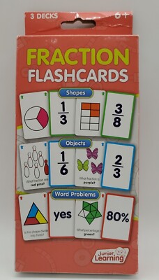Junior Learning Fraction Flash Cards
