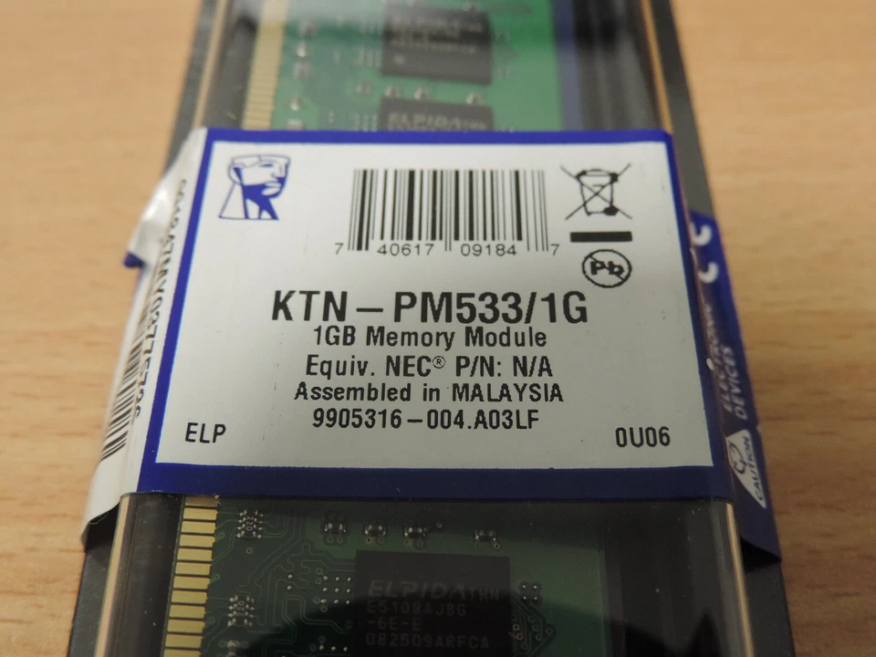 Kingston KTN-PM533/1G 1GB PC2-4200 DDR2-533MHz SK022 CC 21 - Image 4 of 4