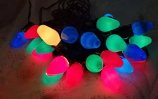 Vintage Original Box SAFE T GLO  25 Christmas Lights Set