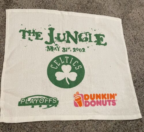 NBA Boston Celtics Rally Towel The Jungle May 31, 2002 Dunkin Donuts - Picture 1 of 1