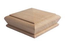 Stair Newel Post Cap Pyramid Newel Post Cap Solid Oak 90mm Full or Half