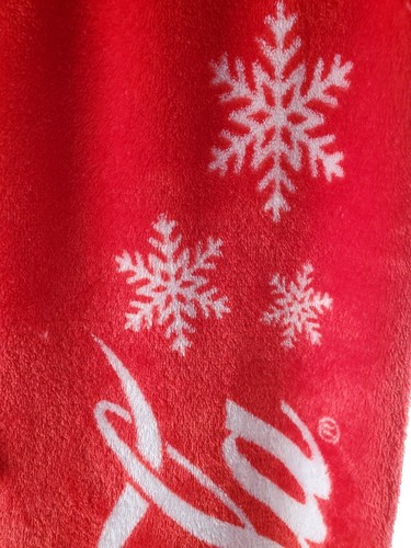 CocaCola Coke fuzzy Sleep Pants Lounging Elastic Waist size small 27" waist (A) - Picture 5 of 5