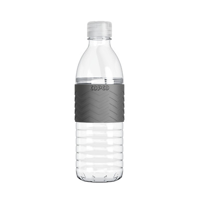 Copco Hydra Reusable Plastic Water Bottle Sports Travel 16.9 Chevron Grey