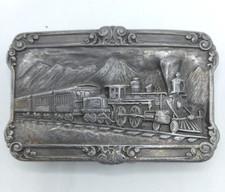 Vintage Siskiyou Buckle Co. Belt Buckle 1984 Locomotive Train Engine L1i