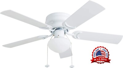 Ventilador De Techo Industrial Blanco, 5 Aspas, 42 Pulgadas, Metal, 3 Veloci...