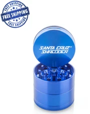 Santa Cruz Grinder 4 Piece 2.12" Tobacco Herb Spice Aluminum Medium Blue