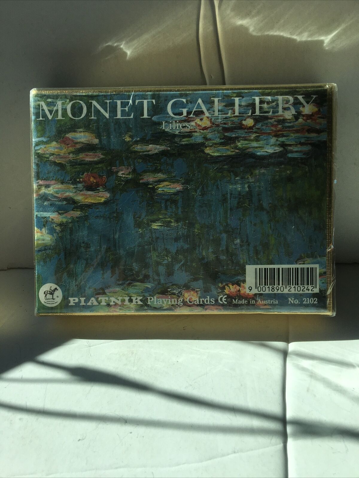 Monet Gallery LiliesPlaying Cards Piatnik Double Deck 2102 USA Free US Shipping