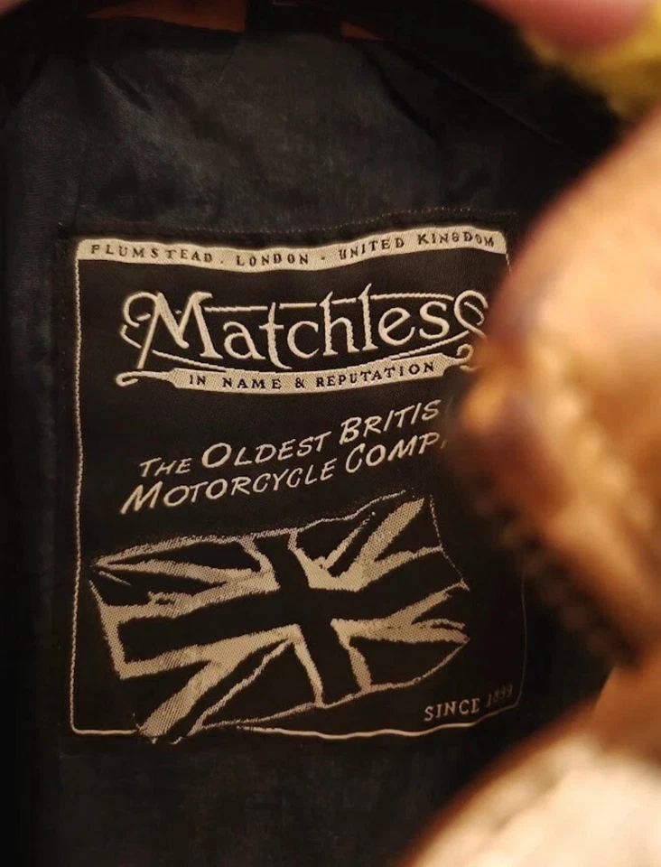 matchless leather jacket mens Bond Cafe Racer biker Motorcycle rrp £999 belstaff - Image 3 of 4