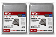 (2 Pack) Weather Resistant Medium Duty 6 x 8 ft Polyethylene Tarp