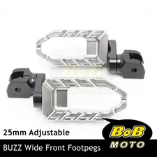 For Tiger 800 XC/XCX/XCA 15-18 17 BUZZ 25mm Extend Front Foot Pegs TITANIUM