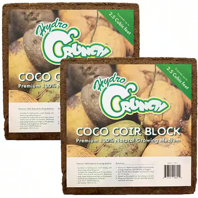 2.5 Cu. Ft. Coco Coir Block of Soilless Growing Media (2-Pack)