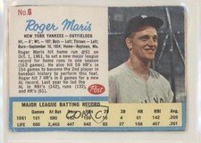 1962 Post Roger Maris (Post Logo on Back) #6 0o9