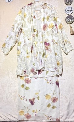 Vintage Jeffery & Dara 2 Piece Floral Dress And Jacket Mother Of The Bride 8