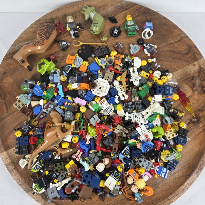 Lego Minifigure Parts Lot Marvel Minecraft Jurassic Park DC Batman 13.3 OZ