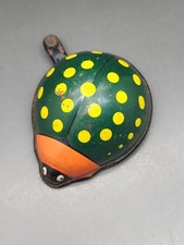 Vintage TPS Japan Lady Bug Metal Wind Up Toy