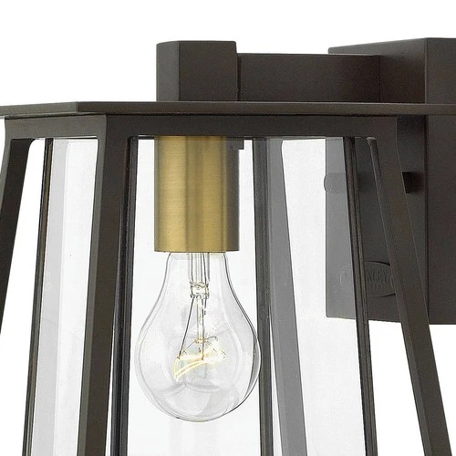 Hinkley Walker 9 1/4" High Clear Glass and Bronze Outdoor Wall Light - Picture 3 of 5