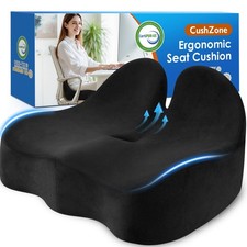 Cushzone Ergonomic Memory Foam Seat Cushion Extra Large For Office Car Sciatica