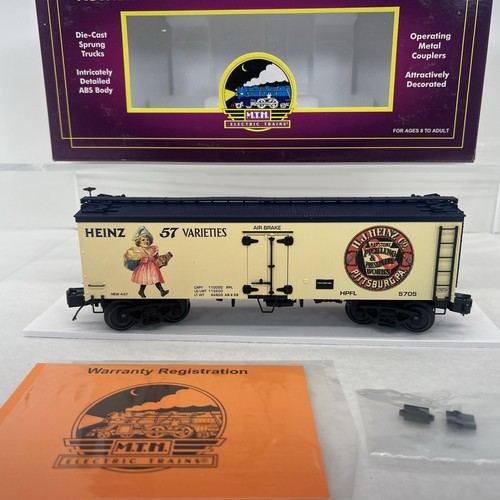 MTH Premier 20-94331 Heinz Girl In Pink 36’ Wood Reefer O Gauge #5705 New - Picture 7 of 15