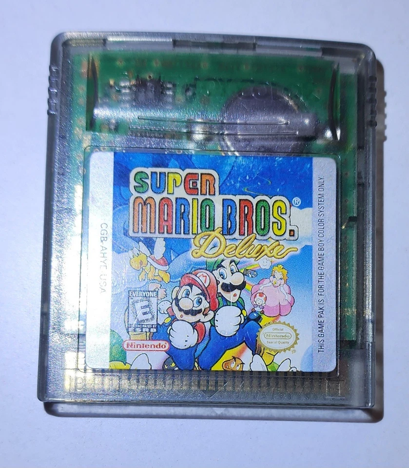 Jogo Super Mario Bros Deluxe Game Boy Color e Manual Nintendo 1999 Testado - Imagem 2 de 4