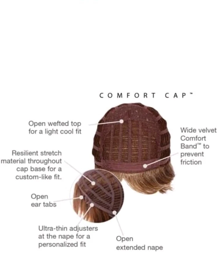 VIRTUE Wig by GABOR Dark Brown Heat Friendly, Gabor Comfort Cap, NEW - Image 3 of 3