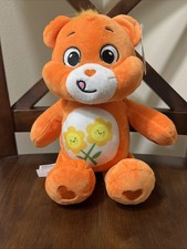 CARE BEARS Friend Bear Basic Fun Yellow Flowers 11  Orange Soft Plush 2023 NEW
