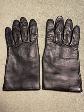 Fratelli Orsini Black Leather Dress Gloves, Size 8, Cashmere Lined