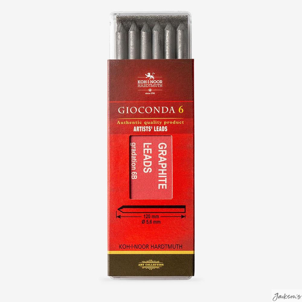 Koh-I-Noor Graphite Leads 5.6mm 120mm 6B For 5.6mm Clutch Pencils