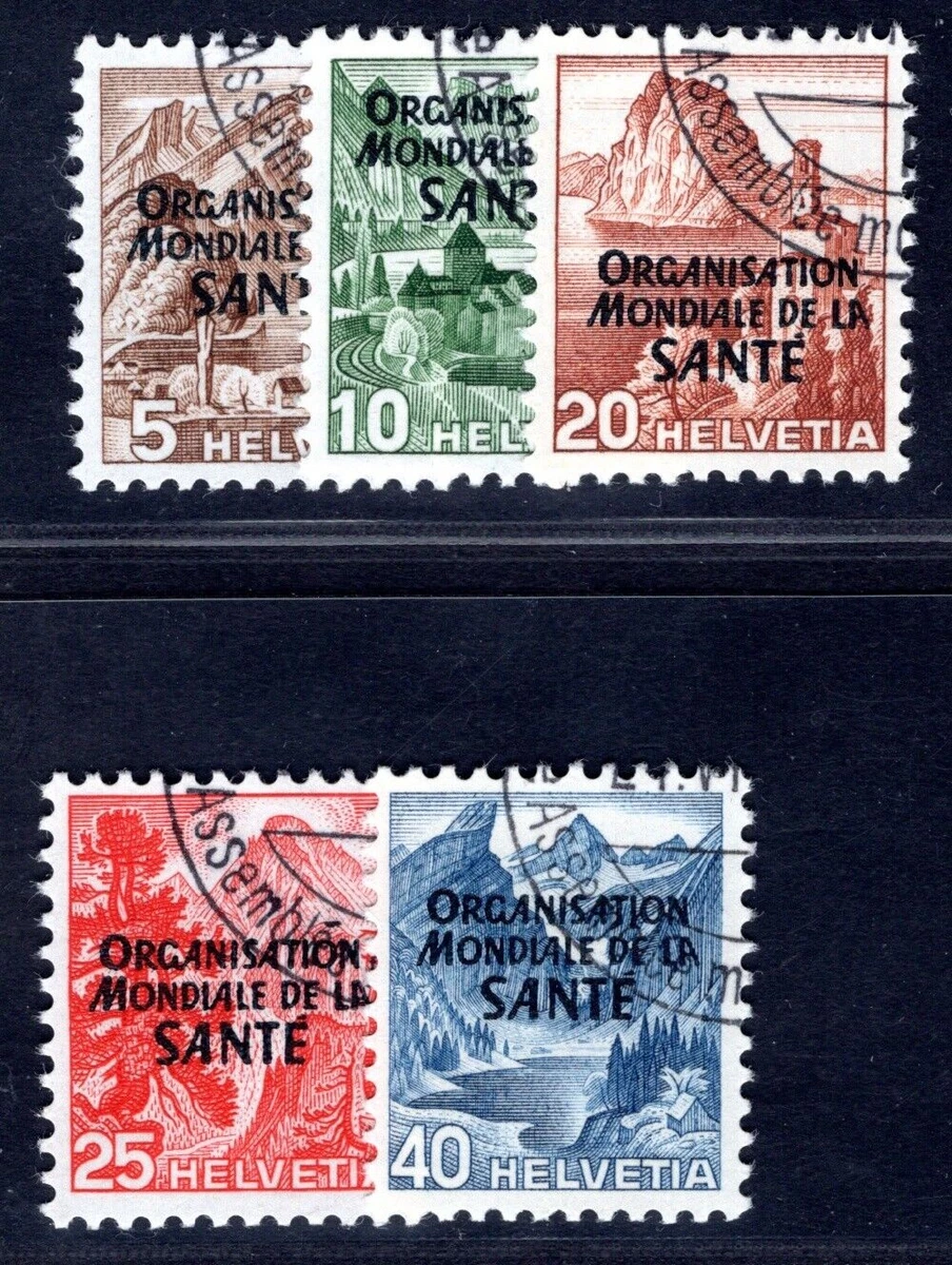 SCHWEIZ WHO 1948 1-5 gestempelt TADELLOSER SATZ (08227