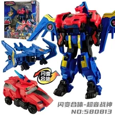 Quantum Heroes Dinoster Guardians Raptor Bolt Wing Two-Step Robot Transform Toy