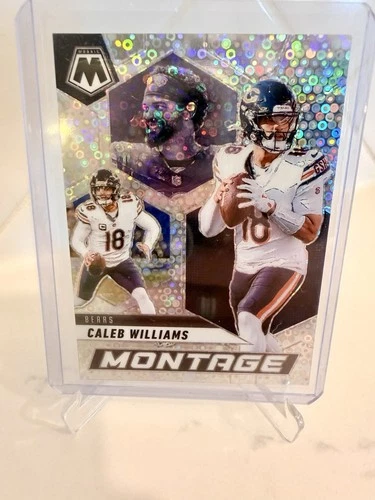 2025 Panini Mosaic No Huddle Montage Silver Disco Caleb Williams Bears