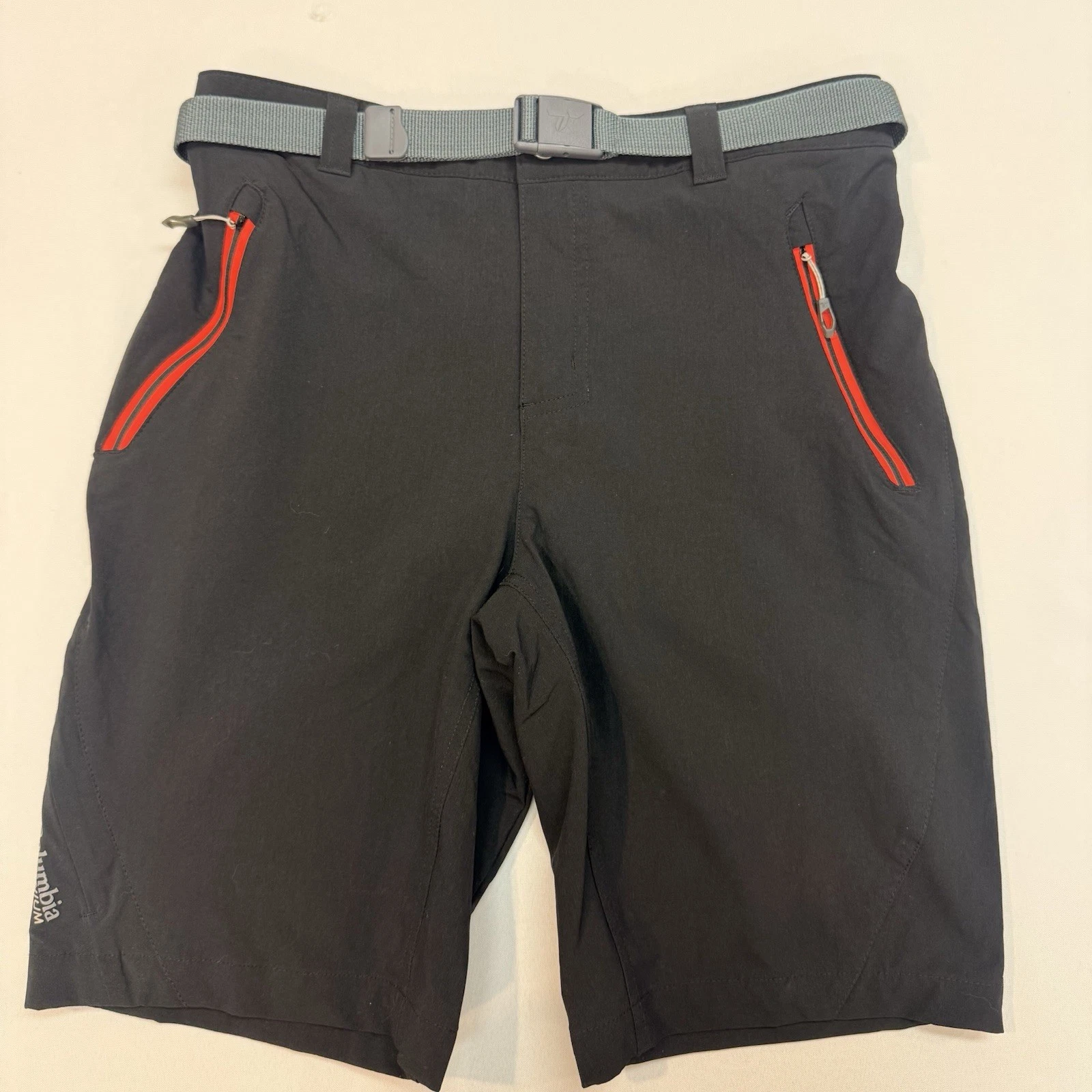 Columbia Titanium Titan Peak Shorts Mens 30 Black 10” Belted New NWOT