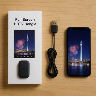 Full Screen HDTV Dongle Wireless Phone to TV Mirror 1080P