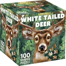 MasterPieces - White Tail Deer 100 Piece Shaped Jigsaw Puzzle