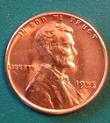 1955-S Lincoln Wheat BRILLIANT RED UNCIRCULATED See Pics Nice Coin