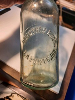 Vintage LAPORTE INDIANA Guenther Bros. Beer Bottle