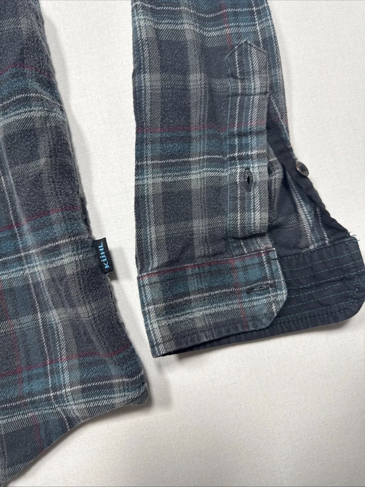 Kuhl Shirt Mens M Blue Tencel Flannel Button Shirt Outdoor Hike Camp - Image 3 of 4