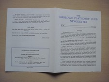 The Marlowe Playgoer's Club Newsletter Theatre Canterbury June 1964