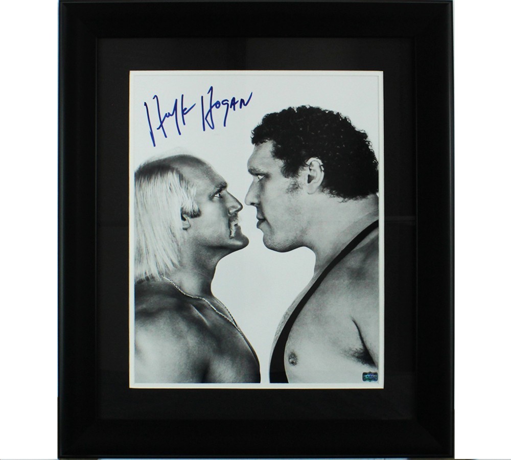 Hulk Hogan Signed Framed 16x20 Photo with Andre the Giant