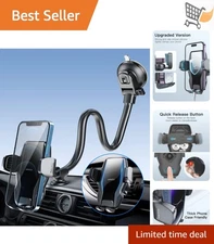 13" Gooseneck Phone Holder Car Windshield Dashboard Vent Strong Suction