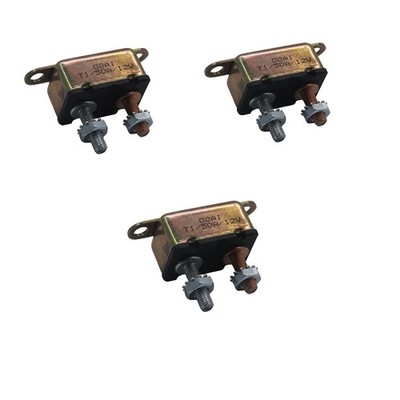 3PCS 12V 50A Auto Circuit Breaker, Automatic Reset Fuse, Stud Bolt, Automotive