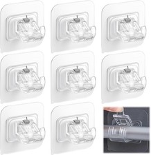 Self Adhesive Curtain Rod Brackets, Nail Free Adjustable Drapery Holder for Home