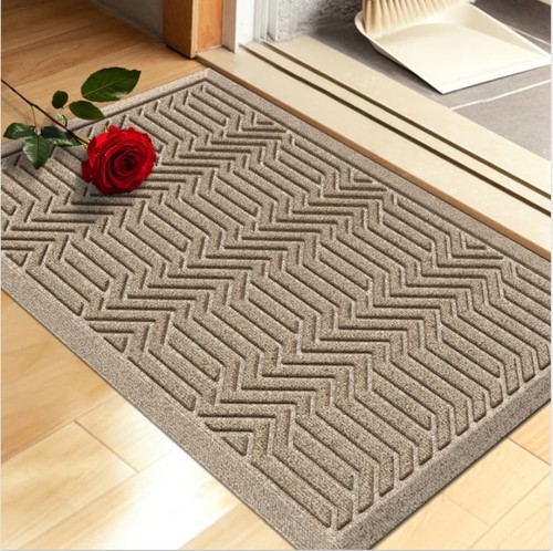 Door Mat Indoor Entrance, Sturdy Front Door Mat Outdoor, Absorbent Muddy Dirt...