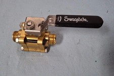 Swagelok B-63TS10 Brass Ball Valve, Used