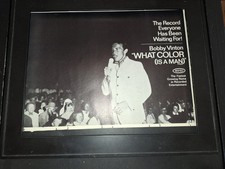 Bobby Vinton What Color Is A Man Rare Original Promo Poster Ad Framed!