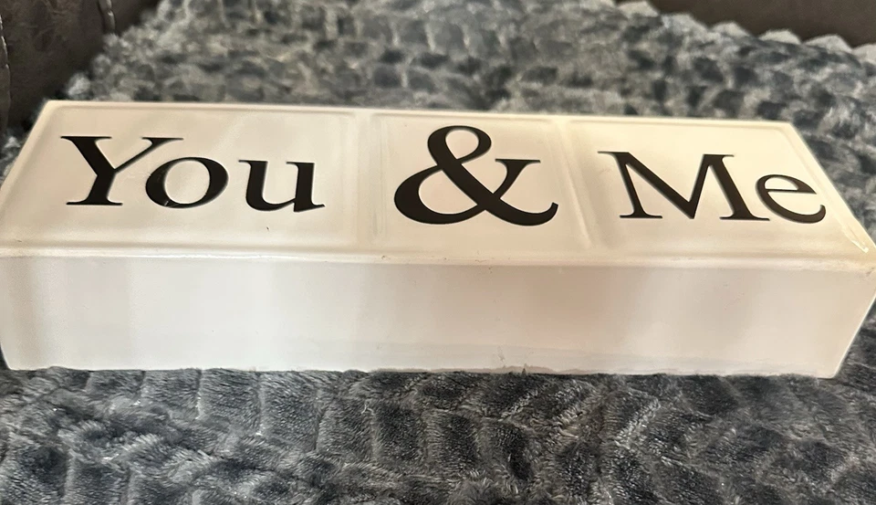 Hobby Lobby Rustic Cottage Collection “You & Me” Ceramic Sign - Image 3 of 4
