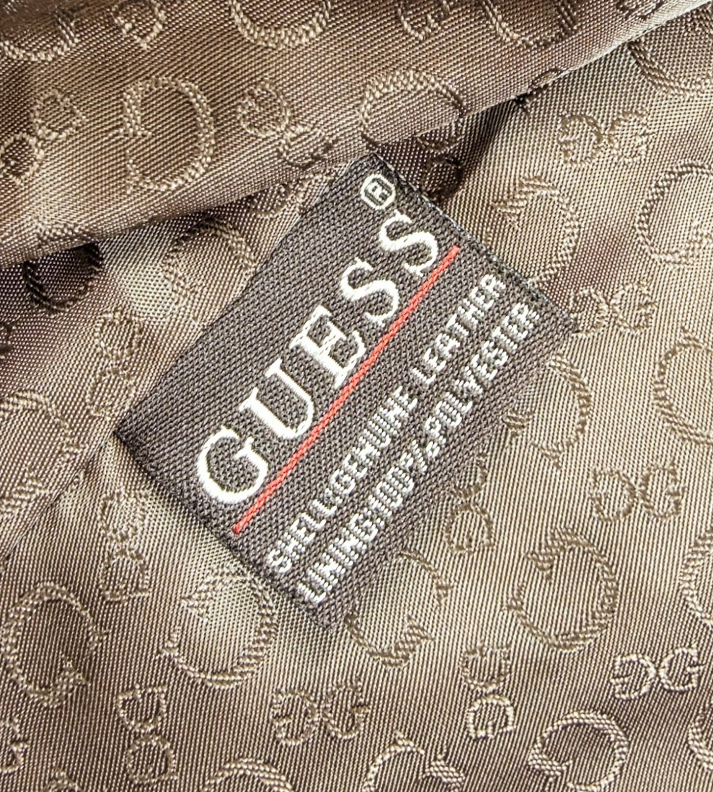Guess Brown Front Button Side Pockets Leather Bla… - image 4