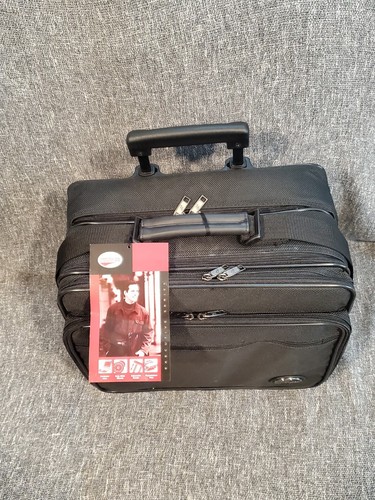 American Tourister Rolling Wheel Laptop Computer Bag Case - Zipper Compartments - Picture 2 of 10